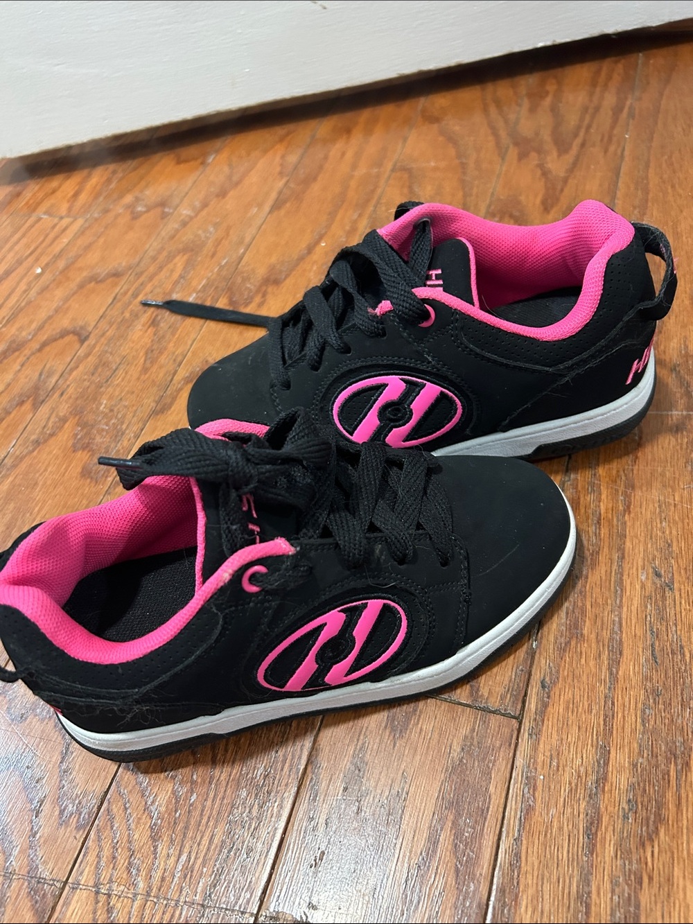 Heelys Black and Pink Kids' Athletic Skate Shoes